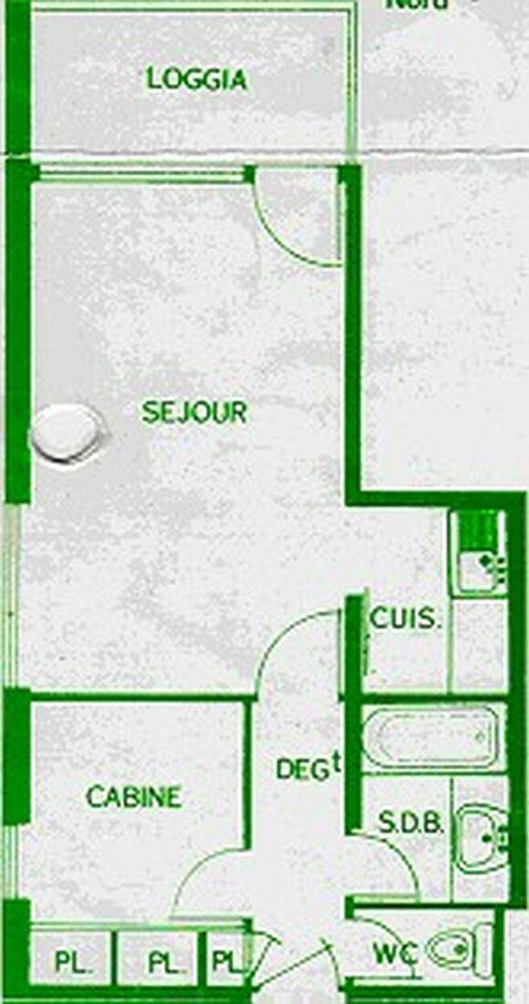 Vacanze in montagna Appartamento 2 stanze per 4 persone (077) - Résidence la Lauzière - Chamrousse - Mappa