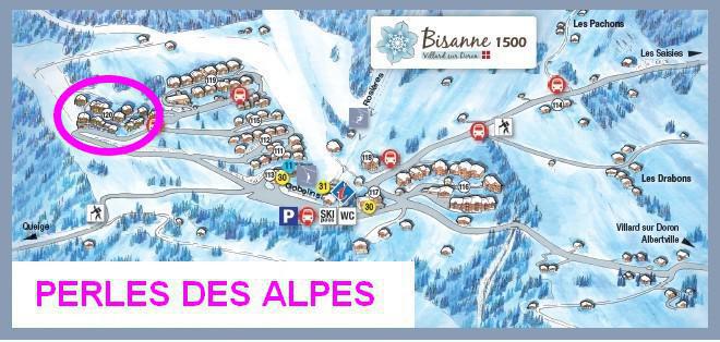 Holiday in mountain resort Résidence la Perle des Alpes G - Les Saisies - Plan