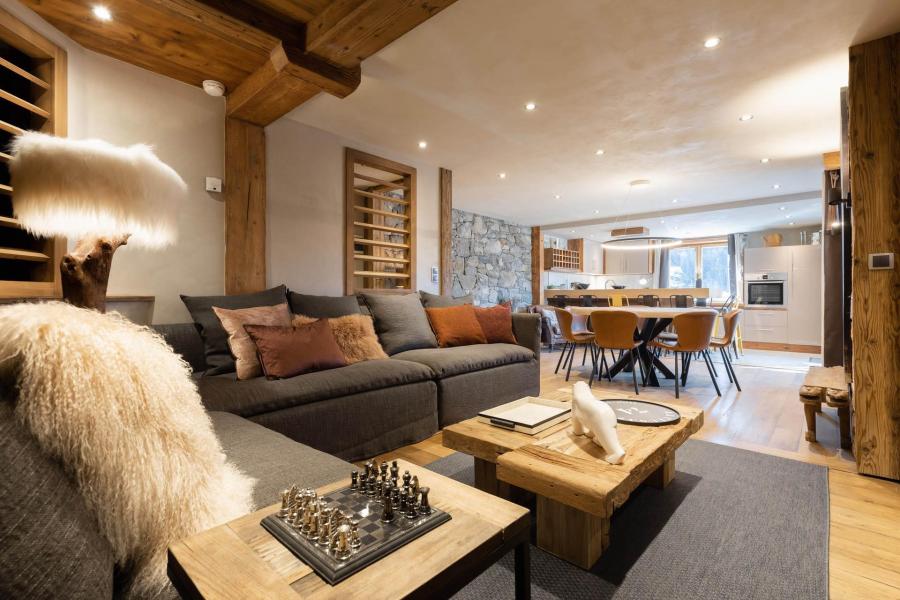 Holiday in mountain resort 7 room apartment 10 people (Sabove) - Résidence La Pernat - La Clusaz - Living room