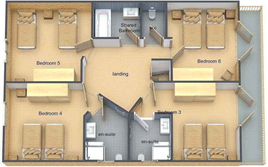 Каникулы в горах Апартаменты дуплекс 7 комнат 12 чел. (2) - Résidence la Ruche - Morzine - план