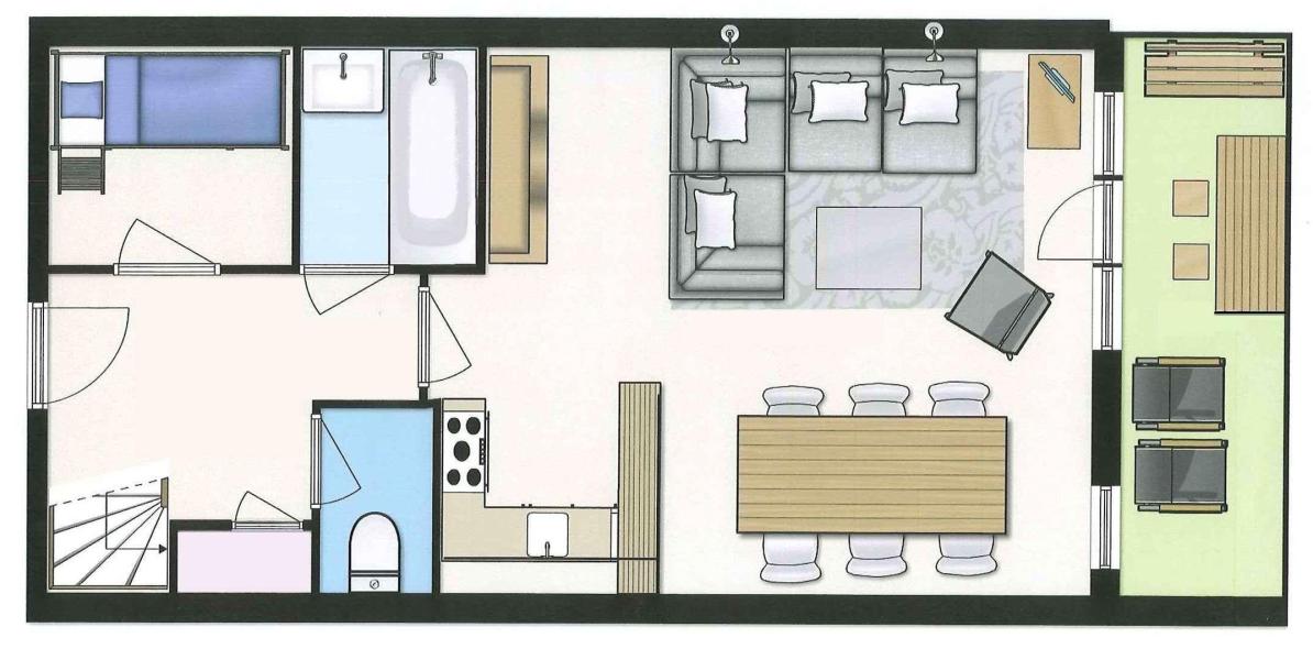 Vacances en montagne Appartement duplex 4 pièces 6 personnes (GL361) - Résidence la Valériane - Valmorel