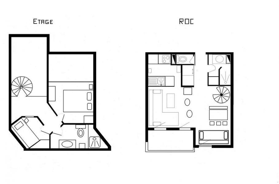 Vacanze in montagna Appartamento su due piani 3 stanze per 6 persone (G375) - Résidence Lauzière-Dessous - Valmorel