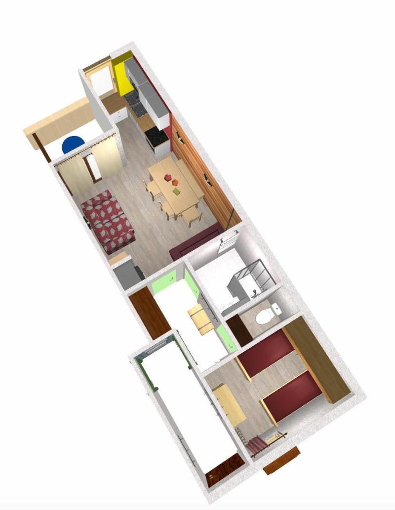 Каникулы в горах Апартаменты 2 комнат 5 чел. (12) - Résidence le 1er Dé - Montchavin La Plagne