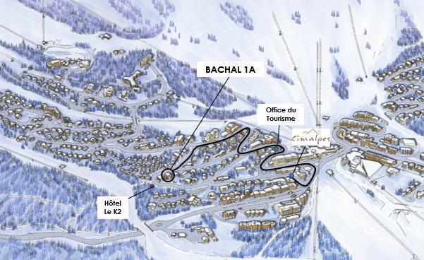 Holiday in mountain resort 4 room apartment 6 people (1A) - Résidence le Bachal - Courchevel - Plan