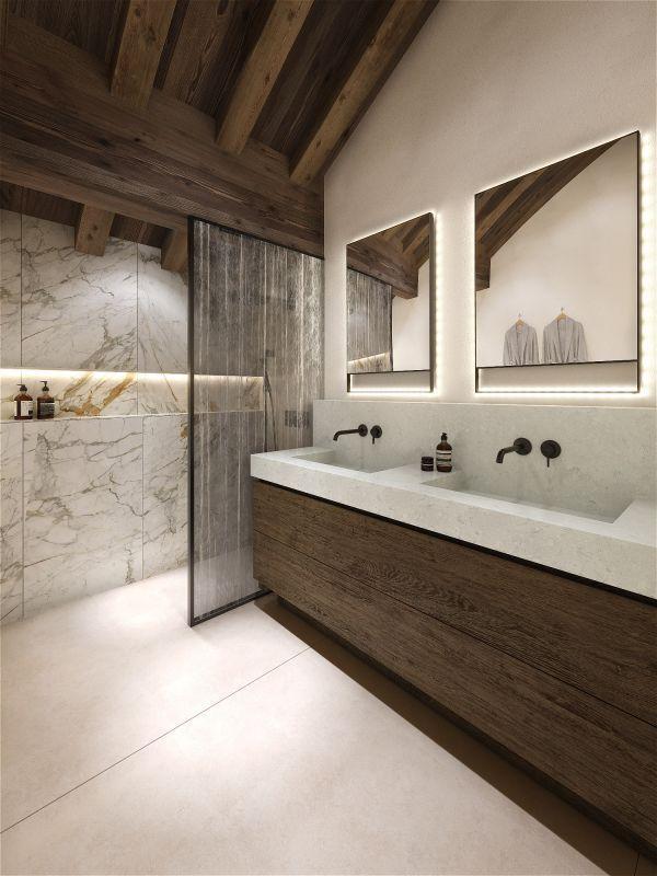 Vakantie in de bergen Résidence Le Bois des Ours - Méribel - Badkamer