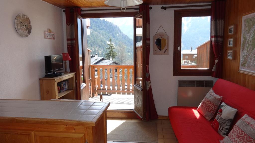 Vakantie in de bergen Studio bergnis 4 personen (028CL) - Résidence le Centre - Champagny-en-Vanoise - Woonkamer
