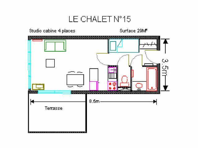 Vacanze in montagna Studio per 4 persone (15) - Résidence le Chalet - Gourette