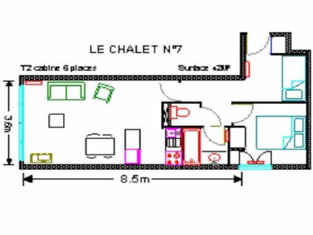 Vacanze in montagna Appartamento 2 stanze per 6 persone (7) - Résidence le Chalet - Gourette