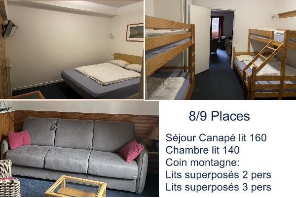 Vacaciones en montaña Apartamento 2 piezas para 9 personas (5) - Résidence le Chalet - Gourette - Cabina