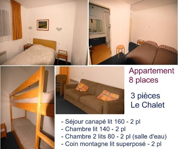 Vacaciones en montaña Apartamento 3 piezas para 8 personas (10) - Résidence le Chalet - Gourette - Estancia