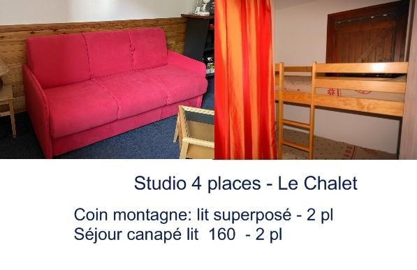 Vacaciones en montaña Estudio para 4 personas (13) - Résidence le Chalet - Gourette - Estancia