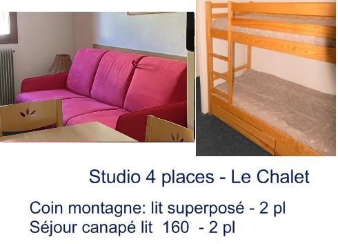 Holiday in mountain resort Studio 4 people (2) - Résidence le Chalet - Gourette - Accommodation