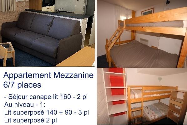 Vacances en montagne Studio mezzanine 7 personnes (21) - Résidence le Chalet - Gourette - Logement