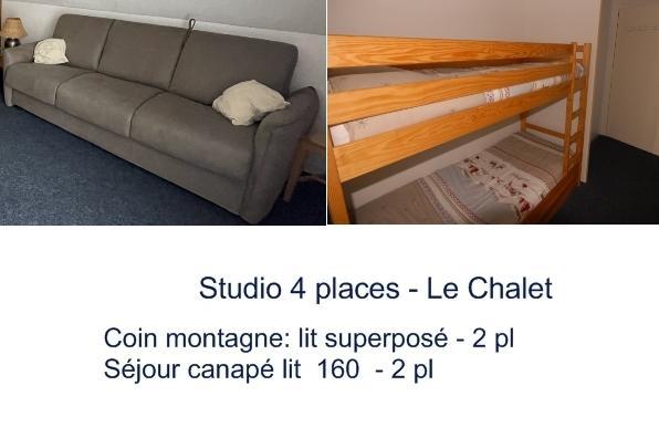 Vacanze in montagna Studio per 4 persone (18) - Résidence le Chalet - Gourette - Soggiorno