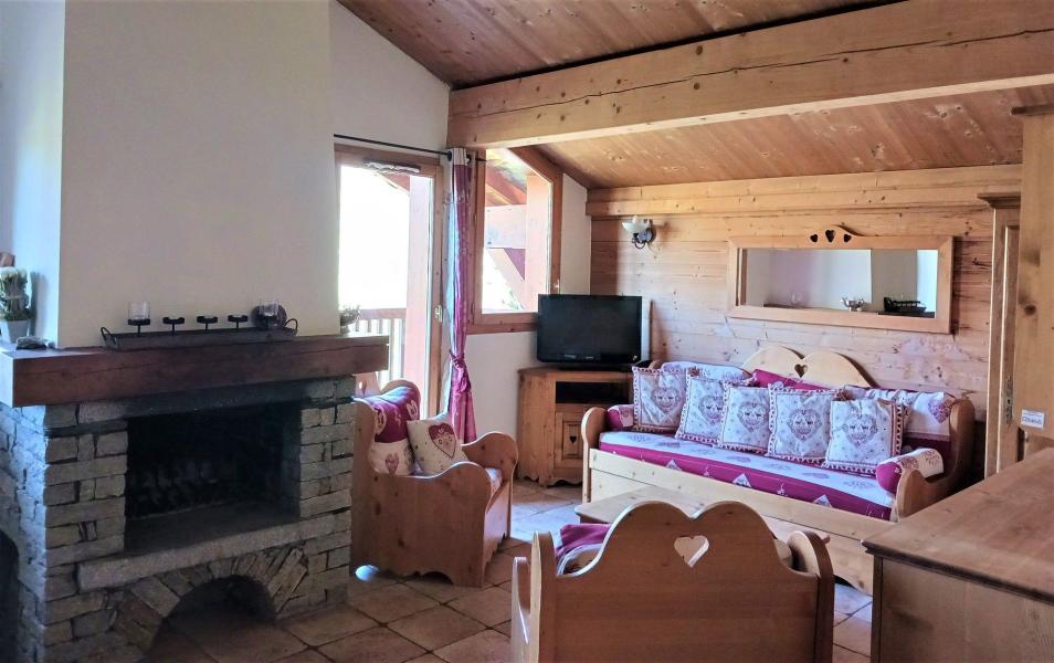 Vakantie in de bergen Appartement 4 kamers 8 personen (12R) - Résidence le Chamois - Les Arcs - Woonkamer