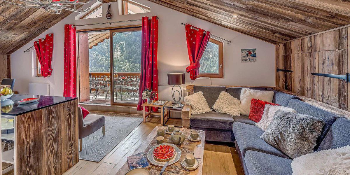 Vakantie in de bergen Appartement 4 kamers 7 personen (042P) - Résidence le Chardonnet - Champagny-en-Vanoise - Woonkamer