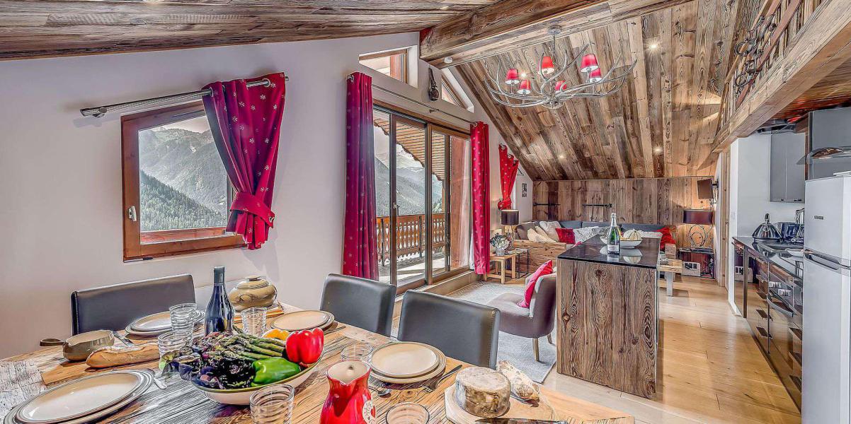 Vakantie in de bergen Appartement 4 kamers 7 personen (042P) - Résidence le Chardonnet - Champagny-en-Vanoise - Woonkamer