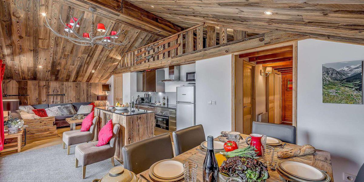 Vakantie in de bergen Appartement 4 kamers 7 personen (042P) - Résidence le Chardonnet - Champagny-en-Vanoise - Woonkamer