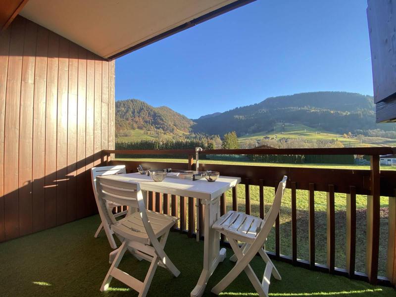 Vakantie in de bergen Studio bergnis 4 personen (01G) - Résidence le Clos d'Arly - Praz sur Arly - Balkon