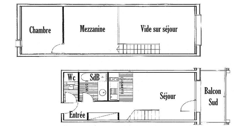 Vacances en montagne Appartement 2 pièces mezzanine 7 personnes (016) - Résidence le Glacier B - Les Saisies - Logement