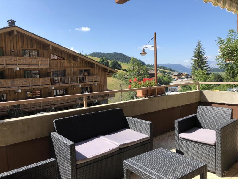 Urlaub in den Bergen 4-Zimmer-Holzhütte für 9 Personen - Résidence le Grépon - Le Grand Bornand - Terrasse