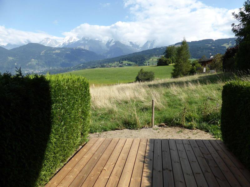 Vakantie in de bergen Studio 4 personen (A7) - Résidence le Gros Cailloux Améthystes - Combloux - Terras