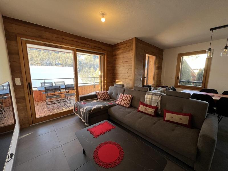 Urlaub in den Bergen 3-Zimmer-Appartment für 4 Personen (R01) - Résidence Le Jardin des Eduits - Serre Chevalier - Wohnzimmer