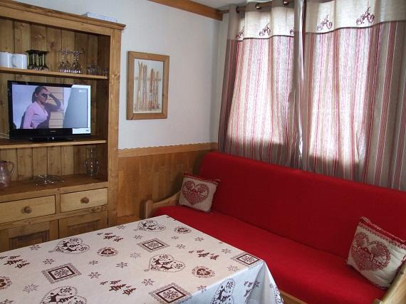 Vakantie in de bergen Studio cabine 4 personen (14) - Résidence le Joker - Val Thorens - Woonkamer