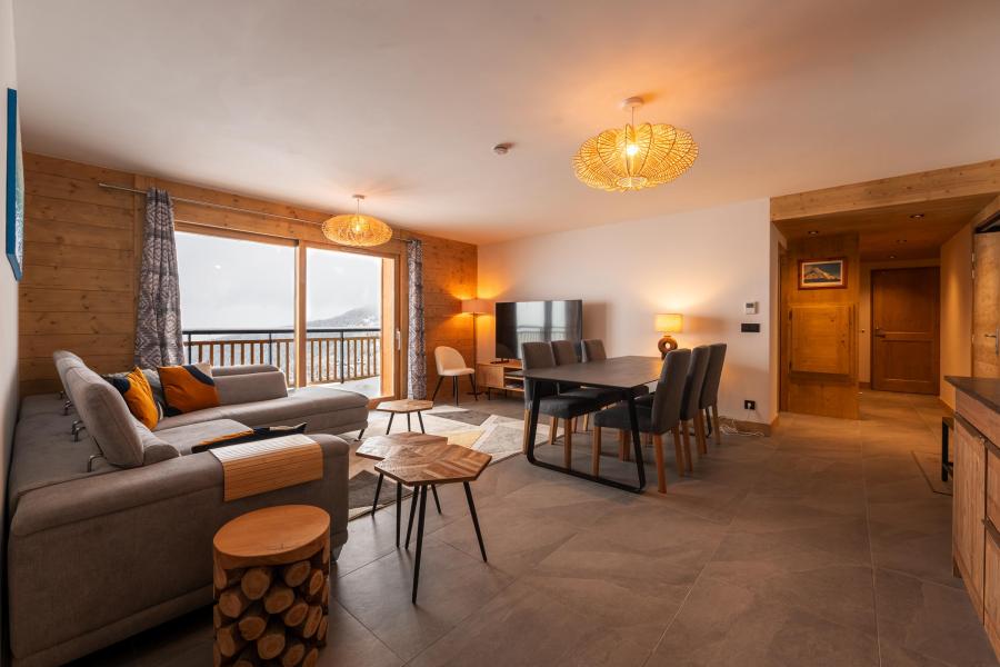 Vakantie in de bergen Appartement 4 kamers 8 personen (C06) - Résidence le Manaka - La Plagne - Woonkamer