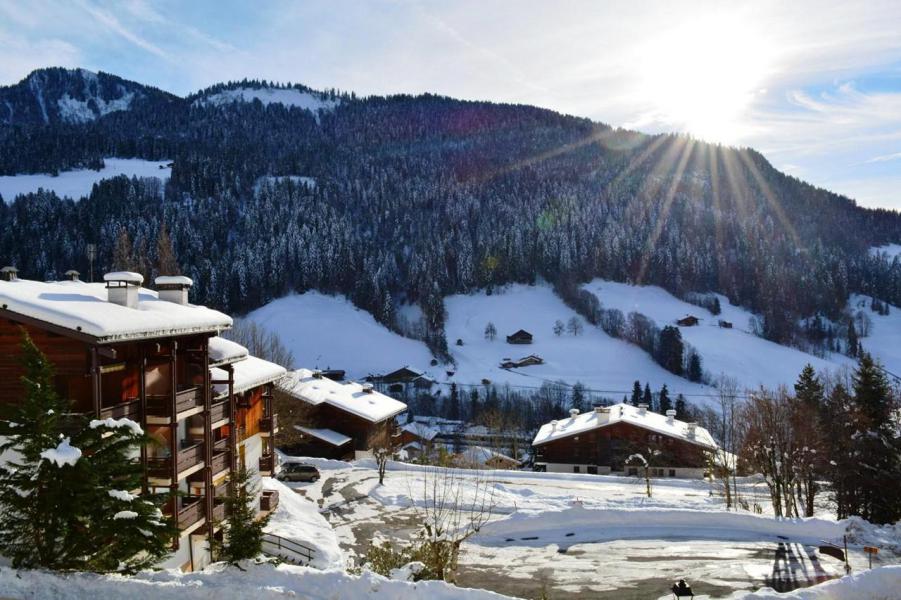 Urlaub in den Bergen Studio Schlafnische 4 Personen (13) - Résidence le Millepertuis B - Le Grand Bornand - Balkon