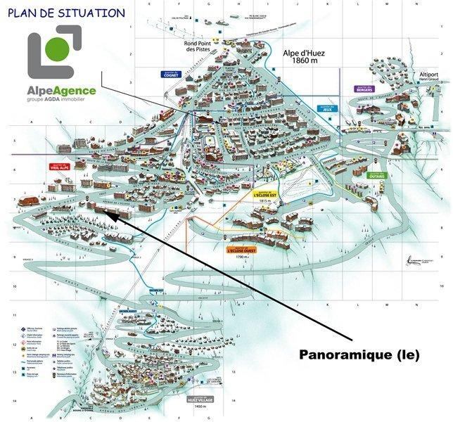 Wakacje w górach Apartament 3 pokojowy 6 osób (E4) - Résidence le Panoramique - Alpe d'Huez - Plan