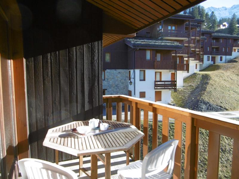 Urlaub in den Bergen Wohnung 2 Mezzanine Zimmer 6 Leute (049) - Résidence le Pierrafort - Valmorel - Terrasse