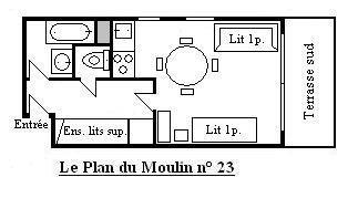 Vacances en montagne Studio 4 personnes (23) - Résidence le Plan du Moulin - Méribel