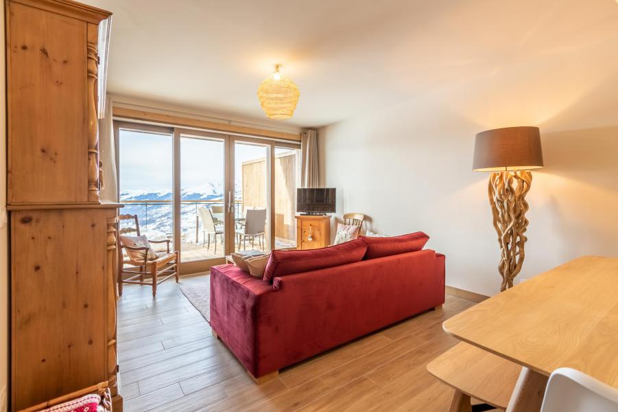 Vakantie in de bergen Appartement 3 kamers bergnis 8 personen (403) - Résidence le Ridge - Les Arcs - Woonkamer