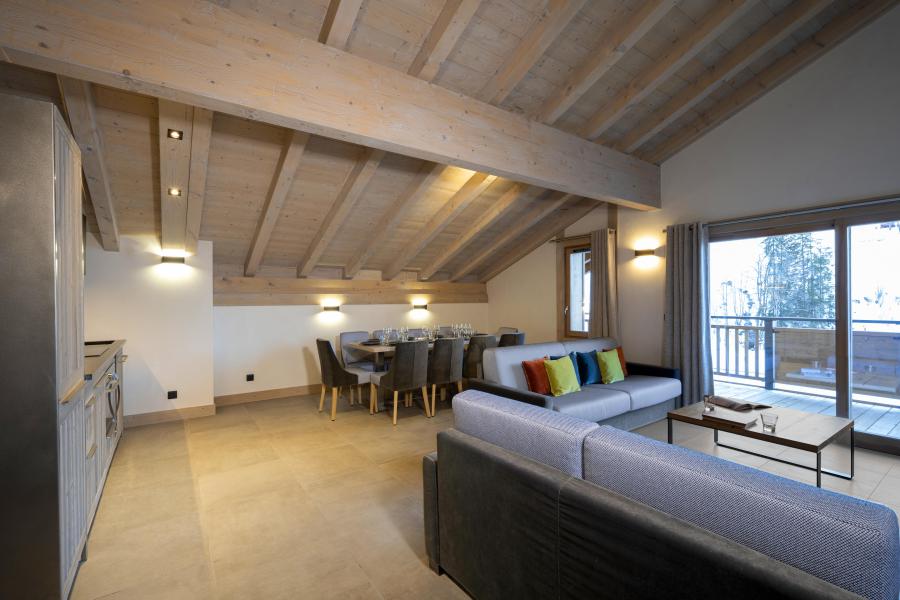 Holiday in mountain resort 5 room duplex apartment 10 people - Résidence le Roc des Tours - Le Grand Bornand - Living room