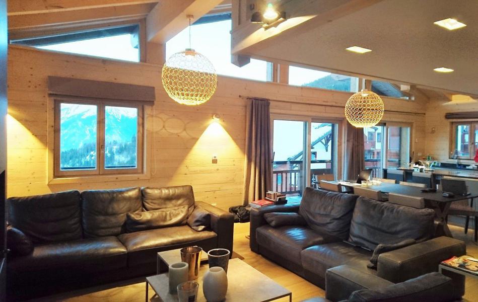 Vakantie in de bergen Appartement 4 kamers 8 personen (2) - Résidence le Rocher Blanc - La Tania - Woonkamer