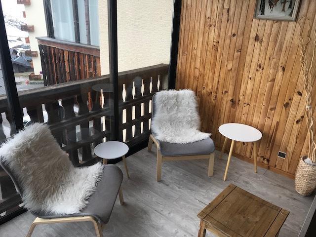 Urlaub in den Bergen Studio Kabine für 4 Personen (L4) - Résidence le Sérac - Val Thorens - Terrasse