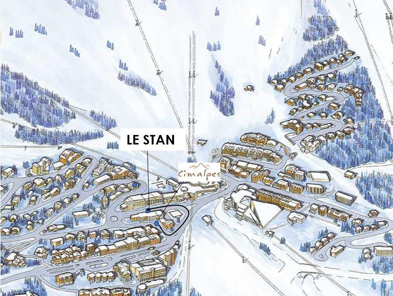 Holiday in mountain resort 5 room triplex apartment 8 people - Résidence le Stan - Courchevel - Plan