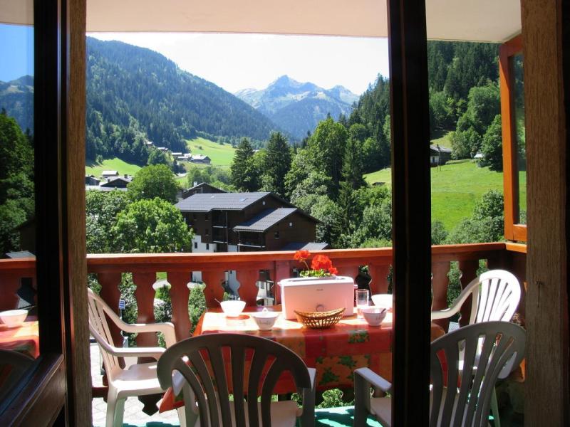 Vacaciones en montaña Apartamento 2 piezas para 4 personas - Résidence le Val Blanc - Arêches-Beaufort - Terraza