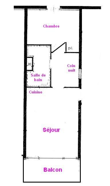 Каникулы в горах Апартаменты 2 комнат кабин 5 чел. (533) - Résidence le Village 5 - Les Saisies