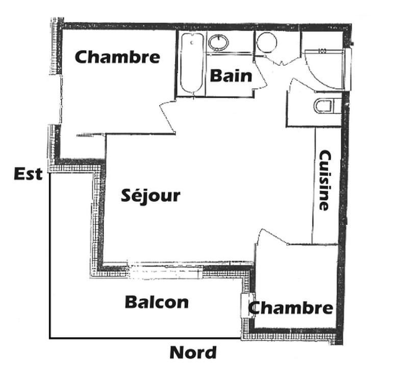 Urlaub in den Bergen 2-Zimmer-Appartment für 6 Personen (05) - Résidence le Village des Lapons F - Les Saisies - Unterkunft