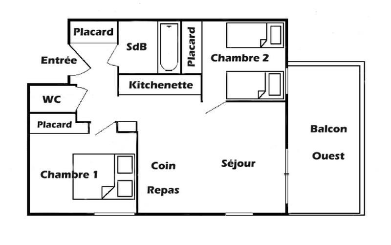 Каникулы в горах Апартаменты 3 комнат 6 чел. (04) - Résidence le Village des Lapons F - Les Saisies - квартира