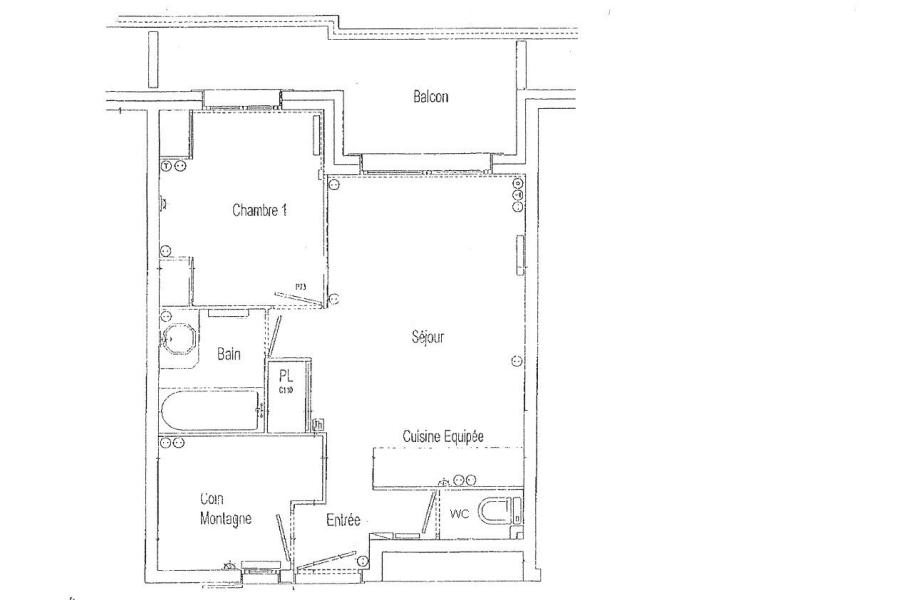 Vakantie in de bergen Appartement 2 kamers bergnis 6 personen (G13) - Résidence le Village des Lapons G - Les Saisies - Kaart