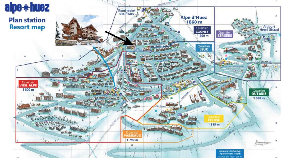 Urlaub in den Bergen 4-Zimmer-Appartment für 6 Personen (2) - Résidence Les Alpages - Alpe d'Huez - Plan