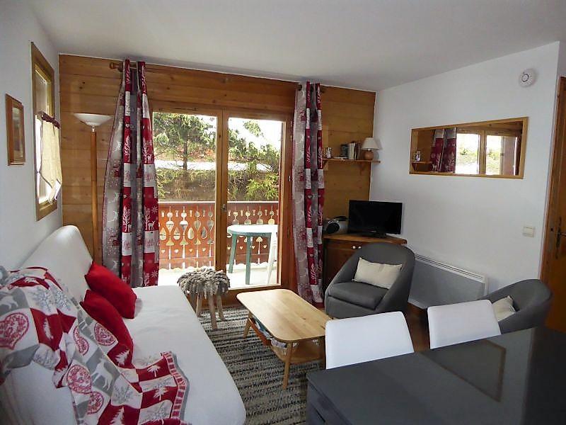 Holiday in mountain resort 3 room apartment 6 people (9B) - Résidence les Alpages de Pralognan B - Pralognan-la-Vanoise - Living room