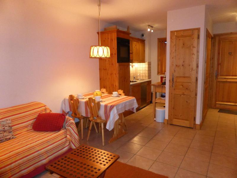 Vakantie in de bergen Appartement 2 kabine kamers 6 personen (B02) - Résidence les Améthystes - Les Houches - Woonkamer