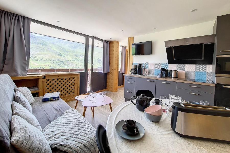 Vakantie in de bergen Appartement 2 kamers 6 personen (612) - Résidence les Aravis - Les Menuires - Woonkamer