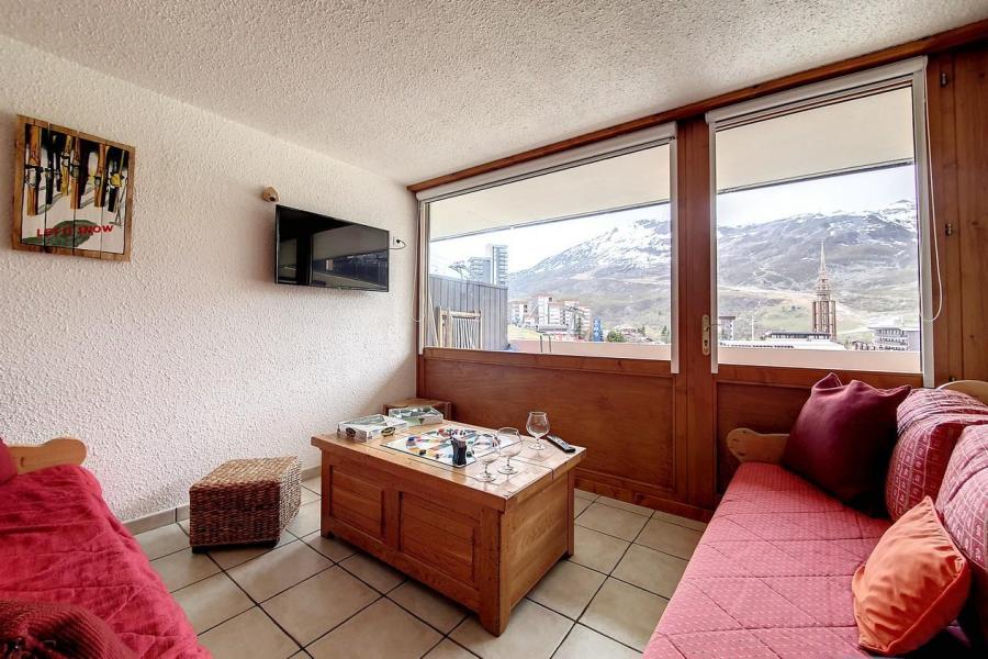 Vakantie in de bergen Appartement 4 kamers bergnis 8 personen (113) - Résidence les Aravis - Les Menuires - Woonkamer