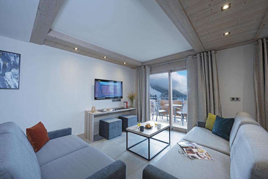Holiday in mountain resort 4 room duplex apartment 8 people - Résidence les Chalets de Joy - Le Grand Bornand - Living room