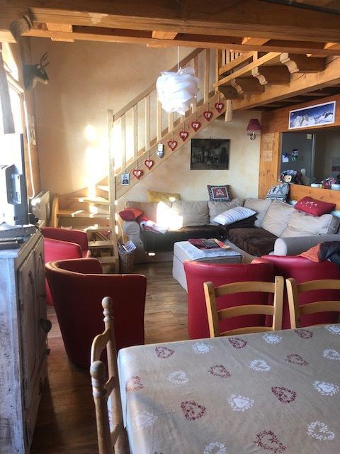 Holiday in mountain resort 4 room duplex apartment 10 people (39) - Résidence les Chalets du Valaisan - La Rosière - Living room
